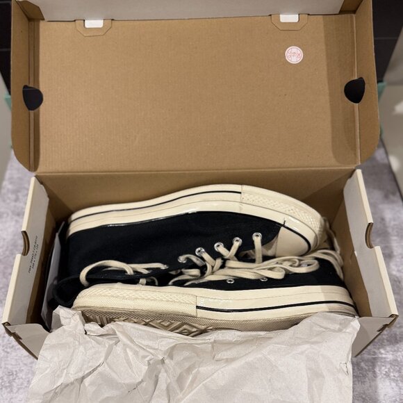 🔥 RARE Authentic Converse Chuck Taylor 70 Hi Fear of God Black Natural - Picture 3 of 12